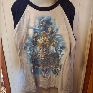 Disney Kingdom Hearts Kids Tee - Navy and White